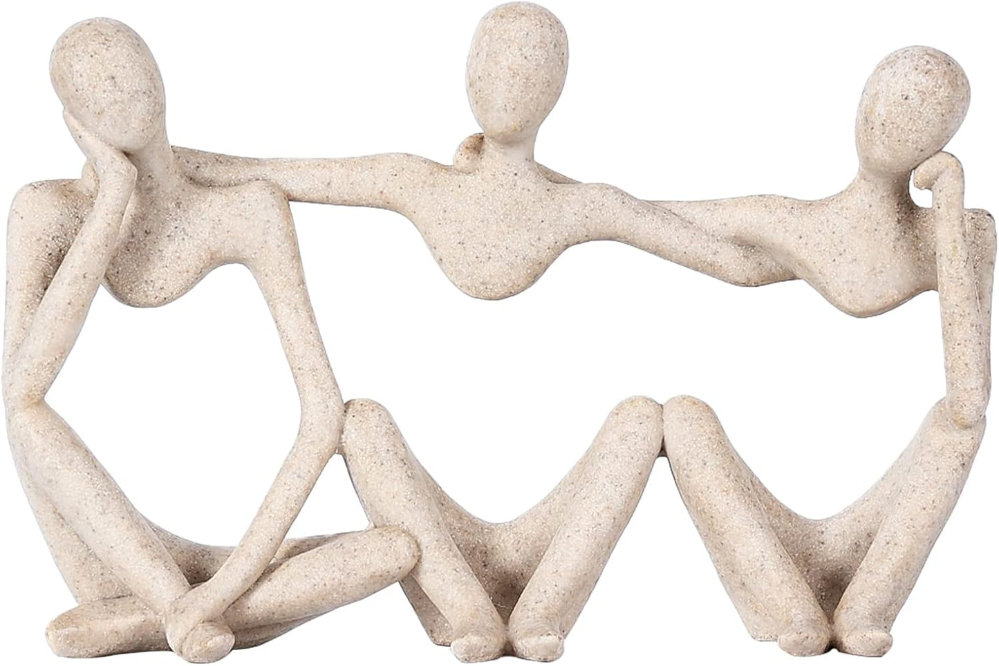 Elegant Thinker Statue - Gold Abstract Art Sculpture for Home & Office Décor, Perfect Gift Idea in Sandstone Finish