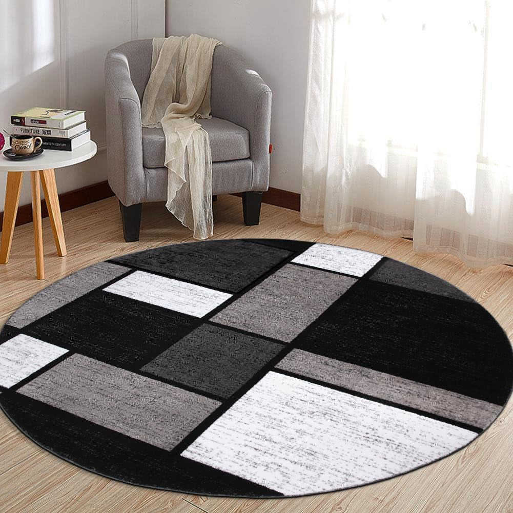 Contemporary Modern Boxes Area Rug 10' X 14' Navy