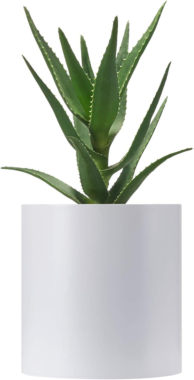 Plant Pot 12 Inch - Perfectly Fits Mid-Century Modern Plant Stand - Drainage Plug - Gray Planter Pot