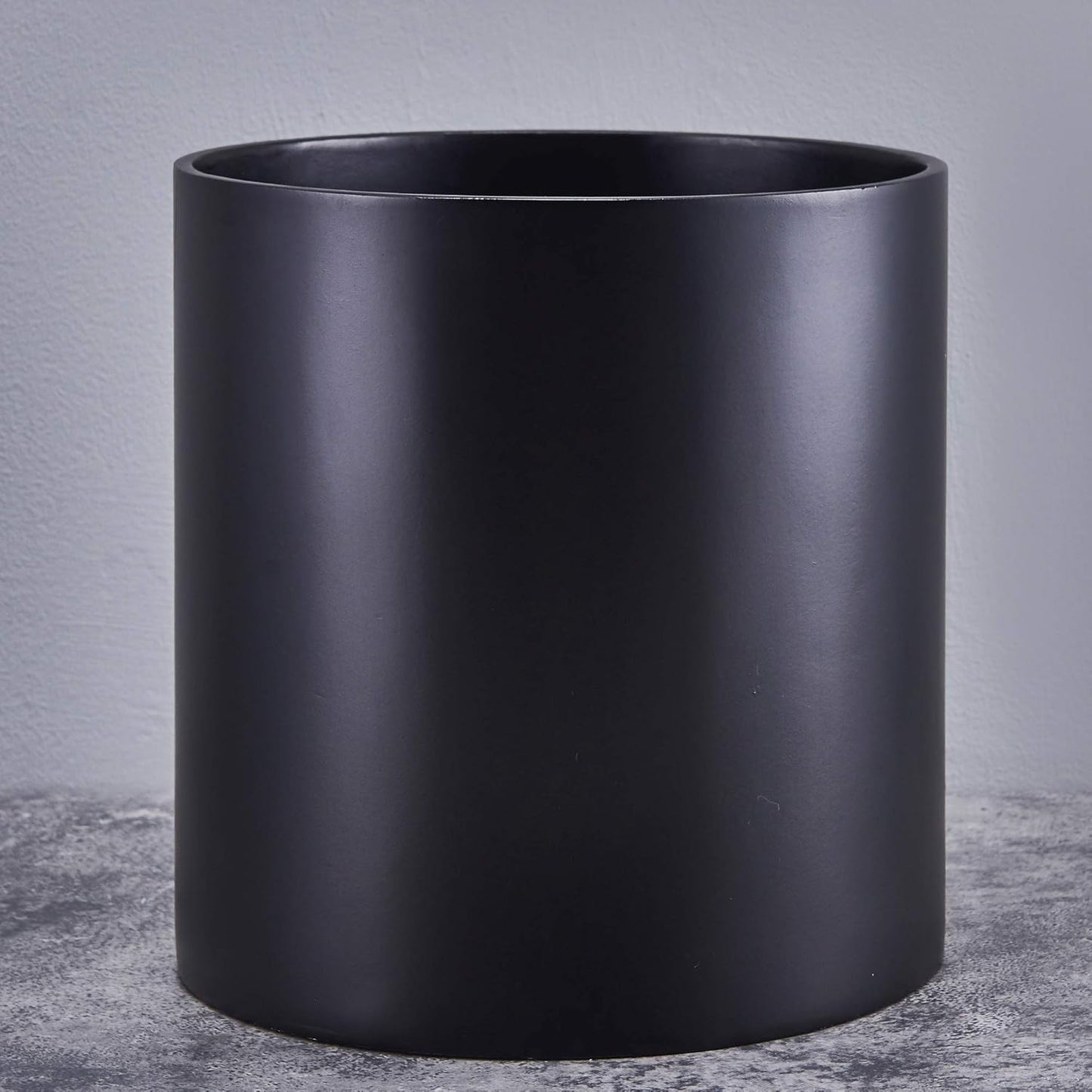 Plant Pot 12 Inch - Perfectly Fits Mid-Century Modern Plant Stand - Drainage Plug - Gray Planter Pot