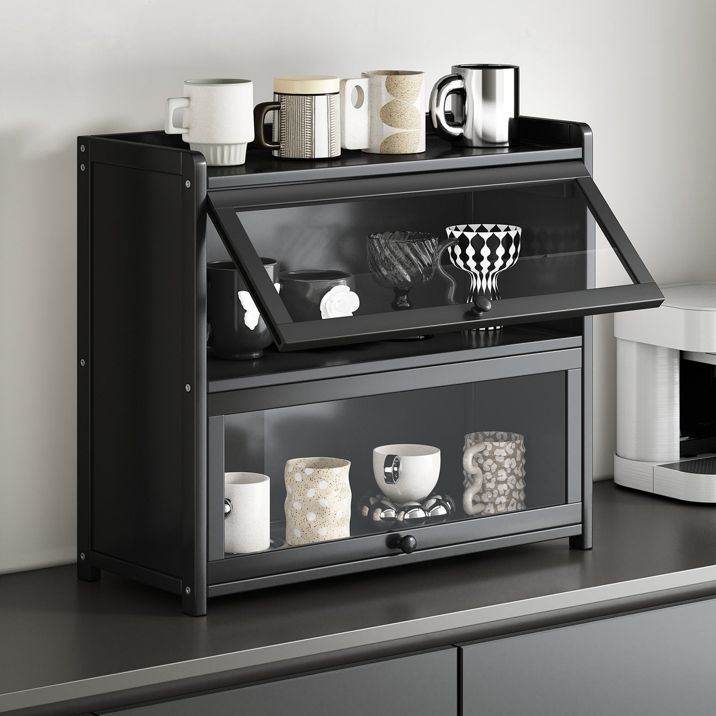 Multilayer Cup Storage Cabinet
