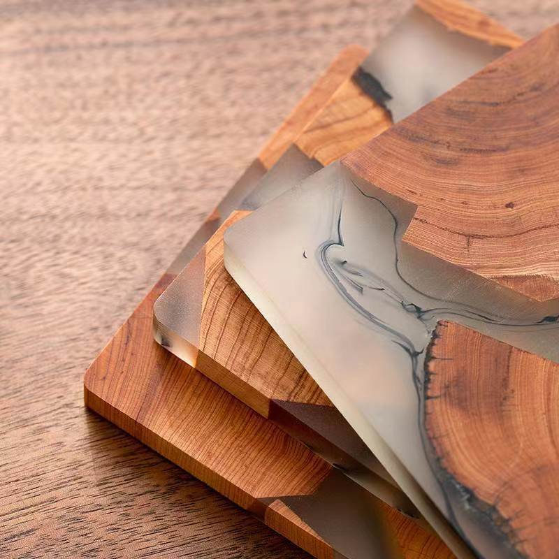 Boxaroo Resinwood Tea Cup Coasters