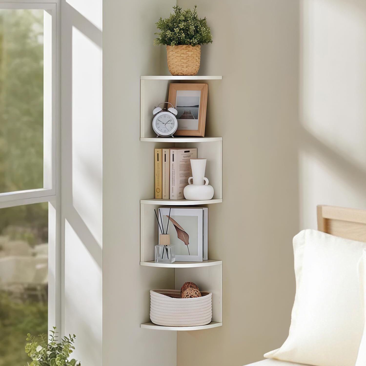 Multilayer Corner Wall Shelf