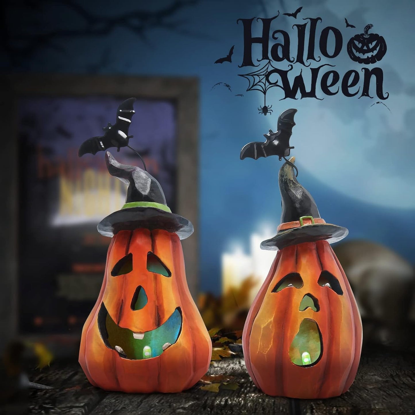 Halloween Pumpkin Decorations Indoor Halloween Decorations Clearance for Table/Halloween/Window/Present Box/Gift