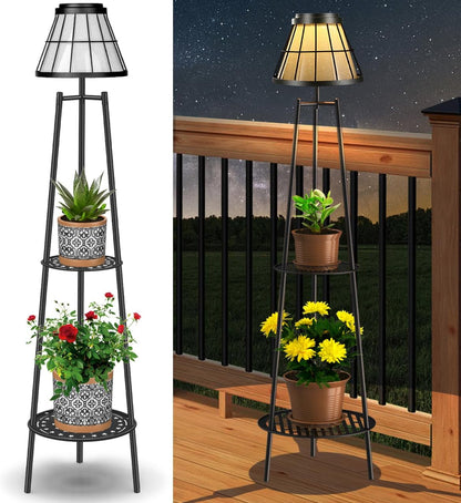 Transform Your Outdoor Space with Our 2 Pack Solar Powered Floor Lamps – Elegant Lighting for Garden, Patio, and Deck!