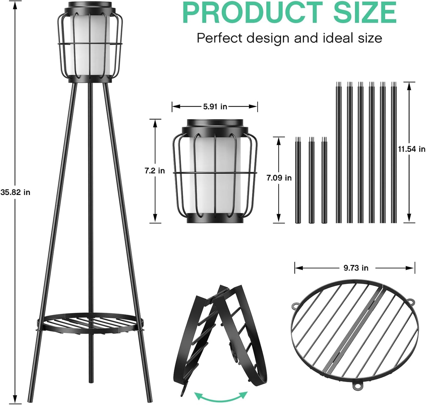 Transform Your Outdoor Space with Our 2 Pack Solar Powered Floor Lamps – Elegant Lighting for Garden, Patio, and Deck!