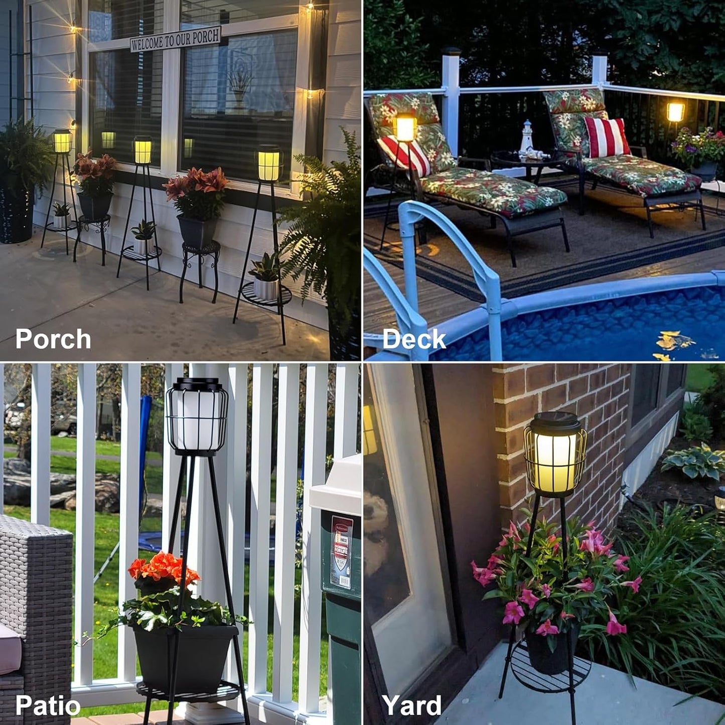 Transform Your Outdoor Space with Our 2 Pack Solar Powered Floor Lamps – Elegant Lighting for Garden, Patio, and Deck!
