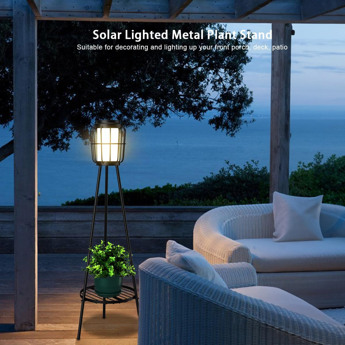 Transform Your Outdoor Space with Our 2 Pack Solar Powered Floor Lamps – Elegant Lighting for Garden, Patio, and Deck!