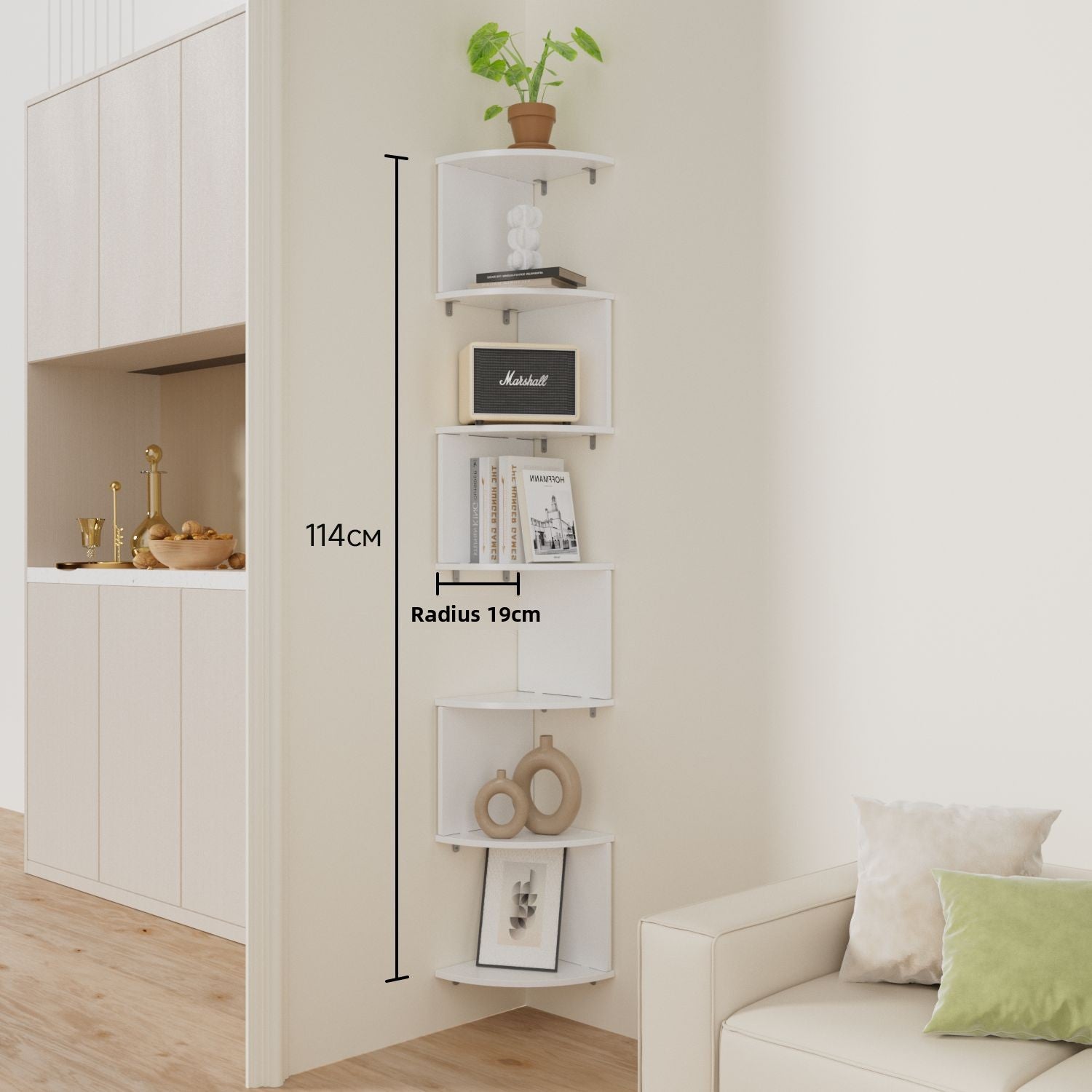 Multilayer Corner Wall Shelf