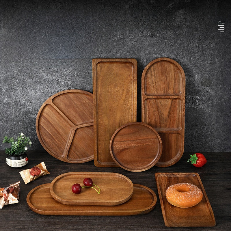 Acacia Wood Tray, Premium Dinner Plate