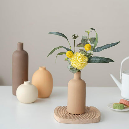 Elevate Your Space with Our Modern 4-Piece Ceramic Vase Set in Elegant Coffee Mix - Perfect for Home Décor and Gifting