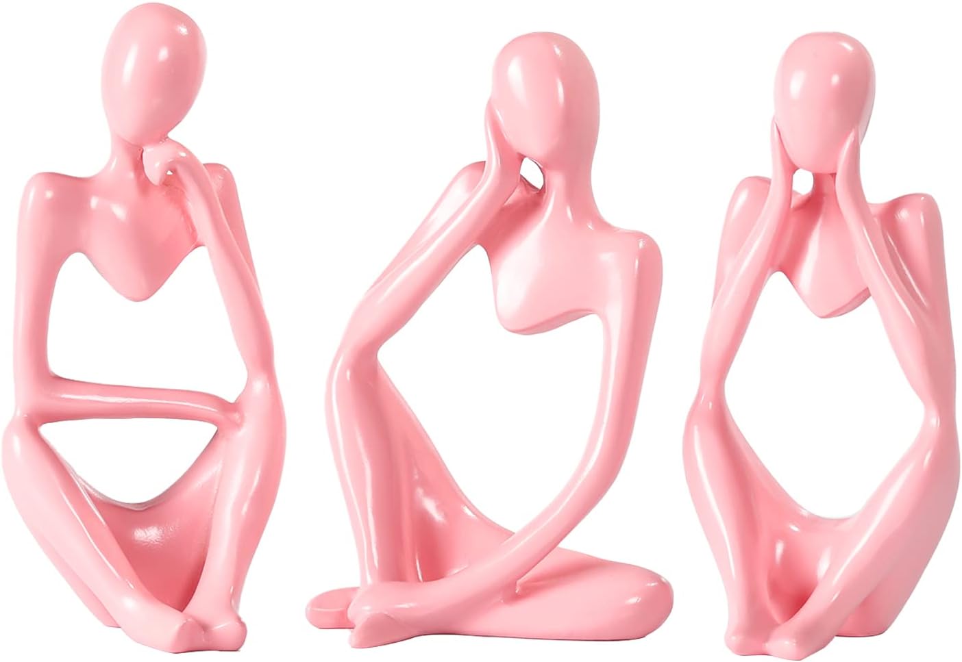 Elegant Thinker Statue - Gold Abstract Art Sculpture for Home & Office Décor, Perfect Gift Idea in Sandstone Finish