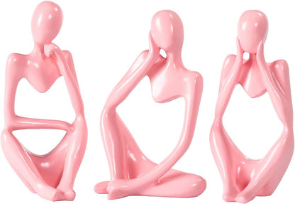 Elegant Thinker Statue - Gold Abstract Art Sculpture for Home & Office Décor, Perfect Gift Idea in Sandstone Finish