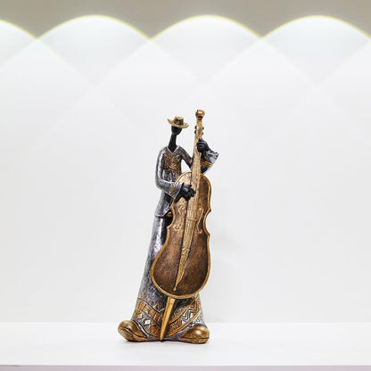 Elevate Your Space with the Nostalgic Trumpet Player Figurine - A Captivating Sculpture for Home, Office, and Beyond