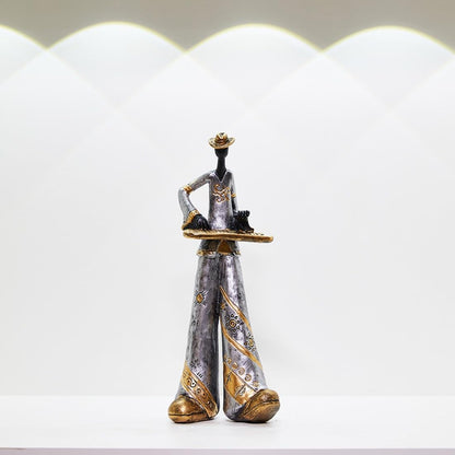 Elevate Your Space with the Nostalgic Trumpet Player Figurine - A Captivating Sculpture for Home, Office, and Beyond