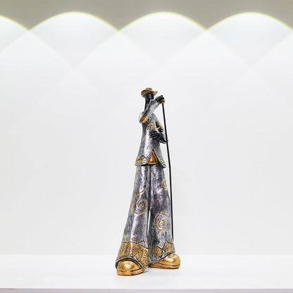 Elevate Your Space with the Nostalgic Trumpet Player Figurine - A Captivating Sculpture for Home, Office, and Beyond