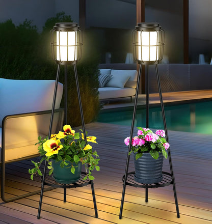 Transform Your Outdoor Space with Our 2 Pack Solar Powered Floor Lamps – Elegant Lighting for Garden, Patio, and Deck!