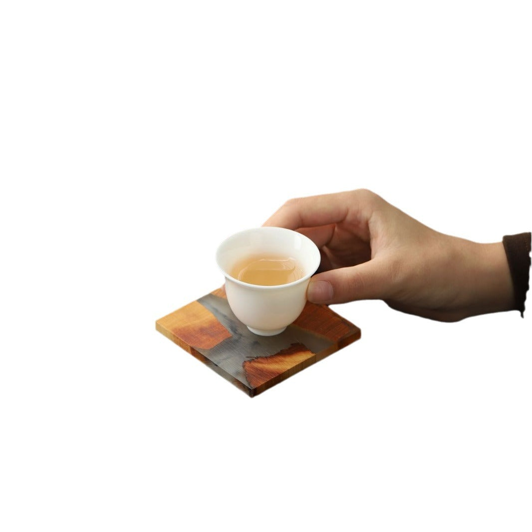 Boxaroo Resinwood Tea Cup Coasters