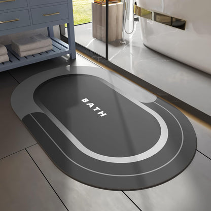 Bath Mat - Non Slip, Quick Dry, Stain Resistant Bath Mat Rug for Bathroom Floor - Easy Care Shower Rug for outside Bathtub - 17"X27" Darkgrey