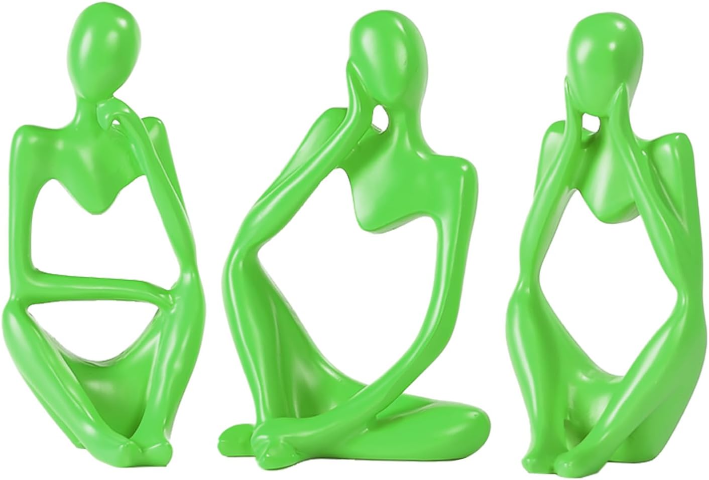 Elegant Thinker Statue - Gold Abstract Art Sculpture for Home & Office Décor, Perfect Gift Idea in Sandstone Finish