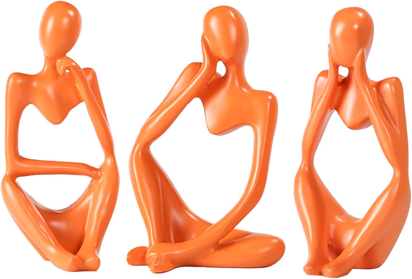 Elegant Thinker Statue - Gold Abstract Art Sculpture for Home & Office Décor, Perfect Gift Idea in Sandstone Finish