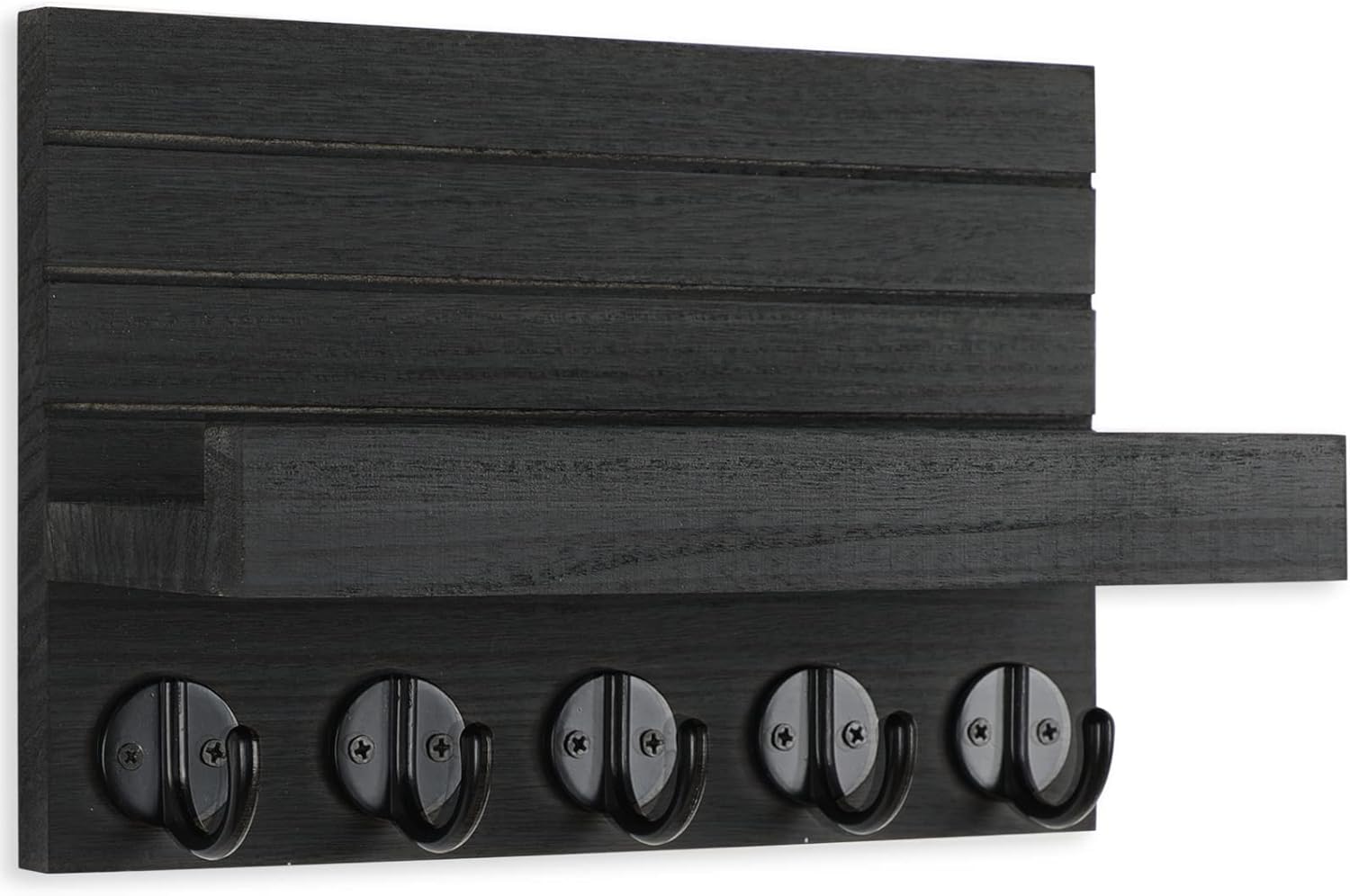 Stylish Rustic Key Holder with Shelf – Perfect for Organizing Keys, Bags, and Coats in Your Entryway