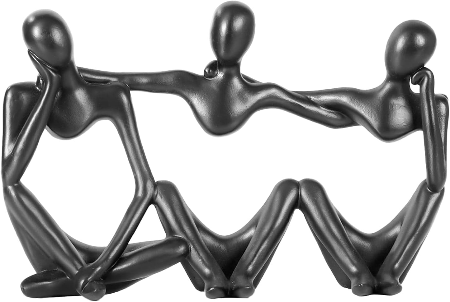 Elegant Thinker Statue - Gold Abstract Art Sculpture for Home & Office Décor, Perfect Gift Idea in Sandstone Finish