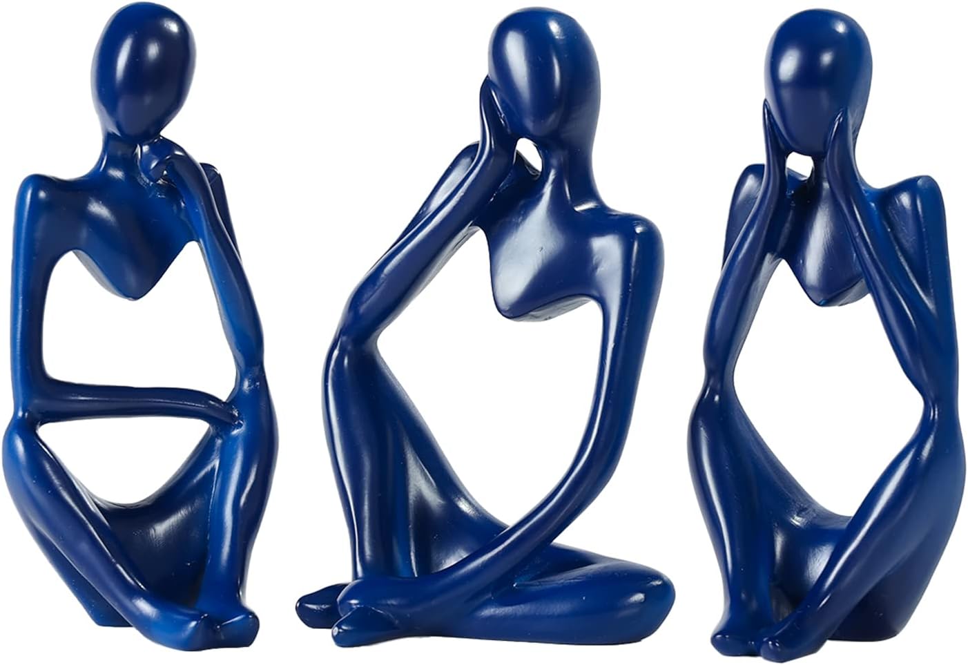 Elegant Thinker Statue - Gold Abstract Art Sculpture for Home & Office Décor, Perfect Gift Idea in Sandstone Finish