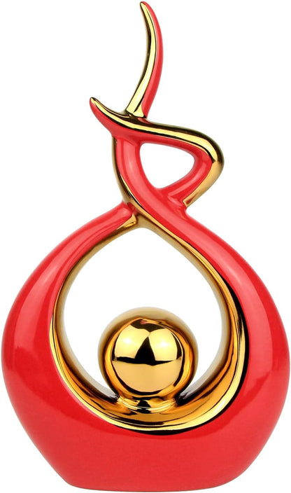 Home Decor Modern Abstract Art Ceramic Statue Table Decorations for Dining Room Living Room Office Centerpiece