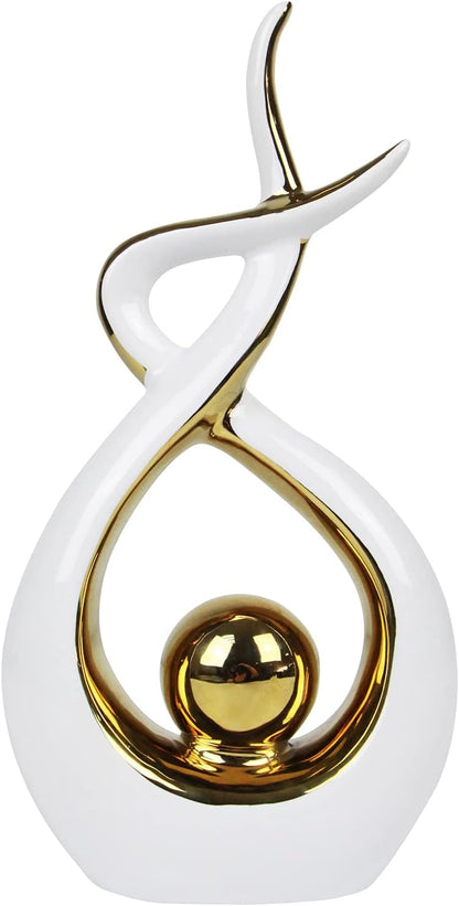 Home Decor Modern Abstract Art Ceramic Statue Table Decorations for Dining Room Living Room Office Centerpiece