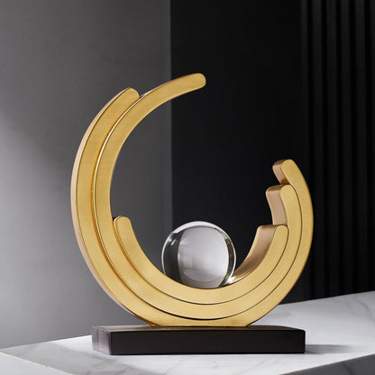 Stunning Modern White Abstract Resin Sculpture - Elegant Table Decor for Living Room, Office, and More