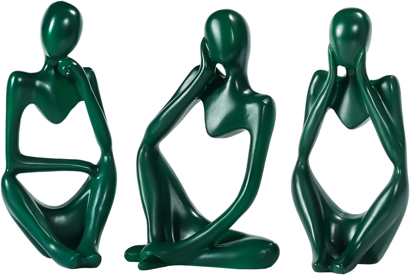 Elegant Thinker Statue - Gold Abstract Art Sculpture for Home & Office Décor, Perfect Gift Idea in Sandstone Finish