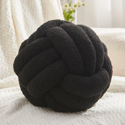 Chic Navy Knot Pillow Ball - 8-Inch Decorative Throw Pillow for Stylish Home Décor