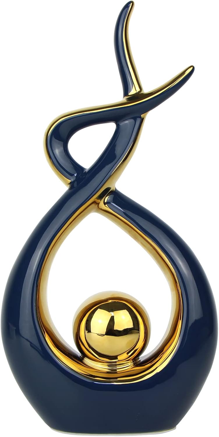 Home Decor Modern Abstract Art Ceramic Statue Table Decorations for Dining Room Living Room Office Centerpiece