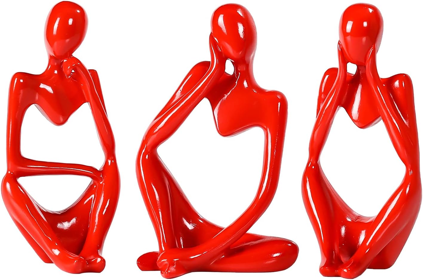 Elegant Thinker Statue - Gold Abstract Art Sculpture for Home & Office Décor, Perfect Gift Idea in Sandstone Finish