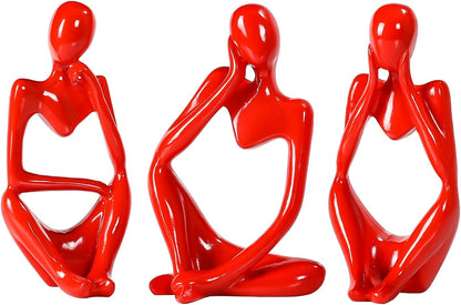 Elegant Thinker Statue - Gold Abstract Art Sculpture for Home & Office Décor, Perfect Gift Idea in Sandstone Finish