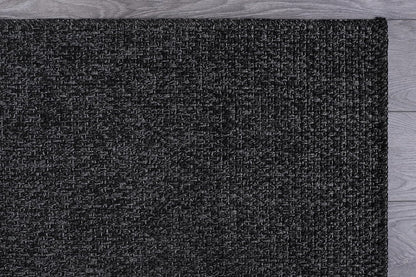 Transform Your Home with the Stylish and Washable 9x12 Jute Area Rug - Perfect for Living Rooms, Patios, and Kitchens in Dark Gray & Black