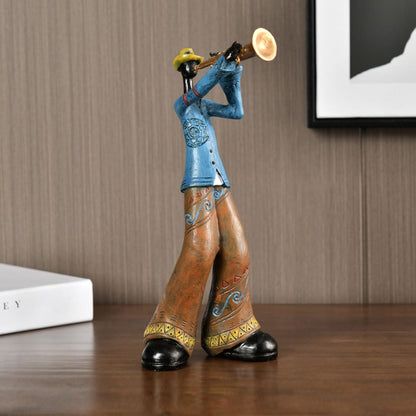 Elevate Your Space with the Nostalgic Trumpet Player Figurine - A Captivating Sculpture for Home, Office, and Beyond