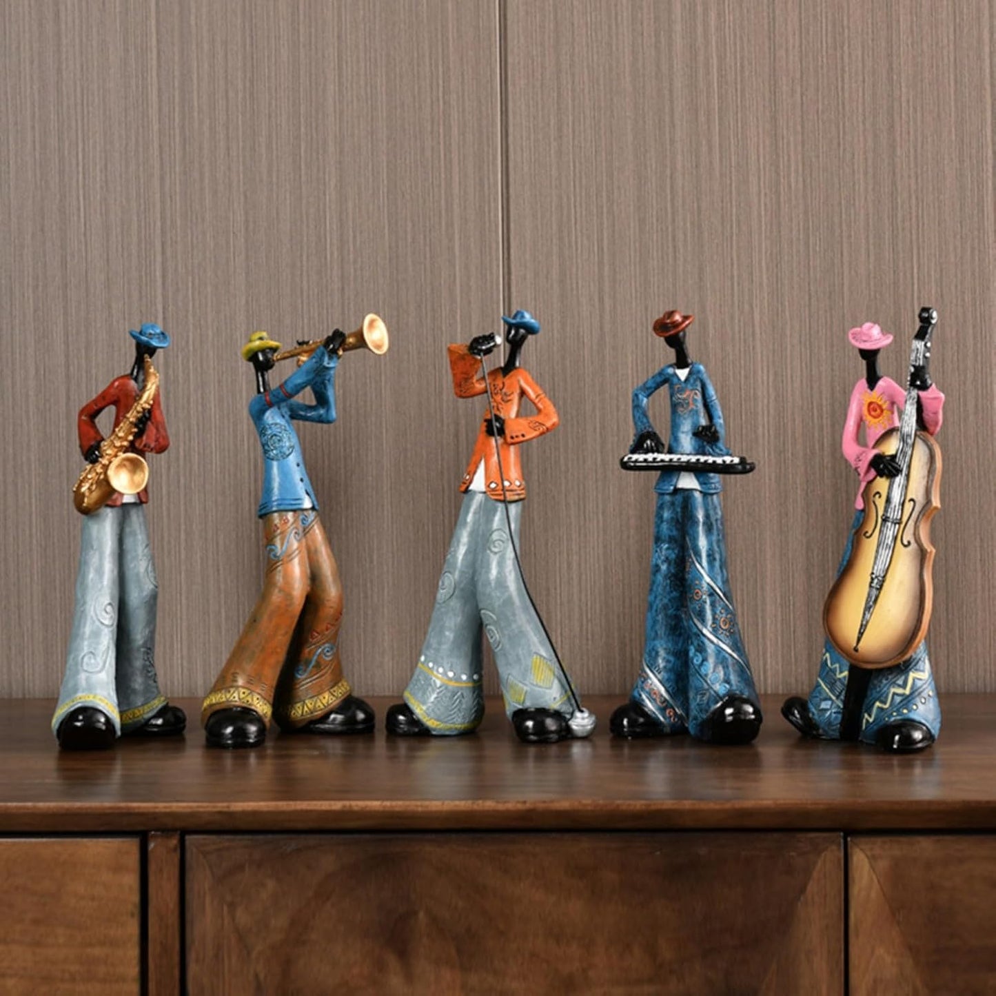 Elevate Your Space with the Nostalgic Trumpet Player Figurine - A Captivating Sculpture for Home, Office, and Beyond