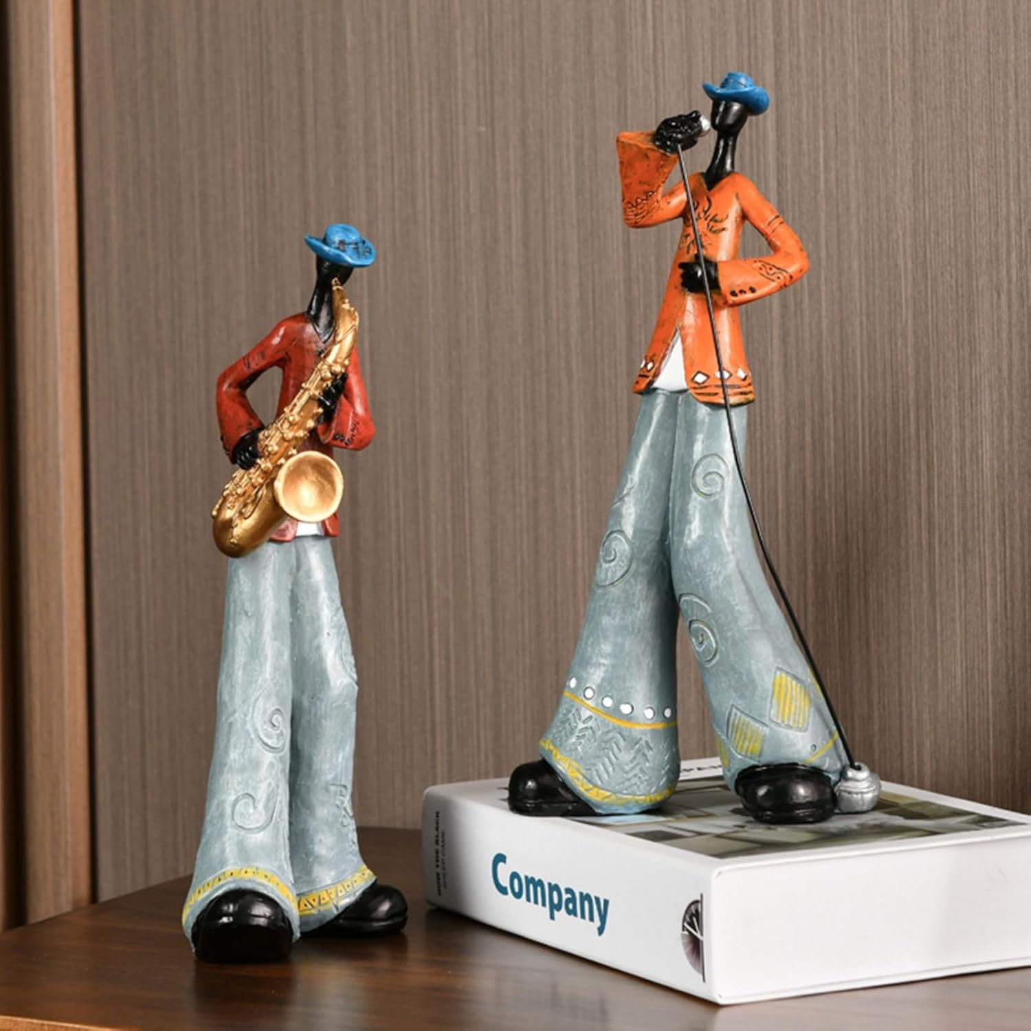 Elevate Your Space with the Nostalgic Trumpet Player Figurine - A Captivating Sculpture for Home, Office, and Beyond