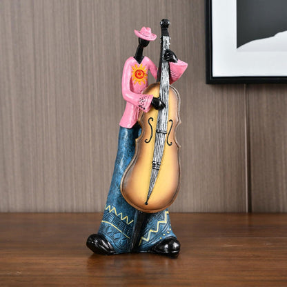 Elevate Your Space with the Nostalgic Trumpet Player Figurine - A Captivating Sculpture for Home, Office, and Beyond