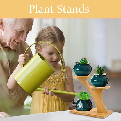 Stylish 3-Tier Bamboo Plant Stand - Perfect Indoor Succulent Holder for Home, Office, and Living Room Decor
