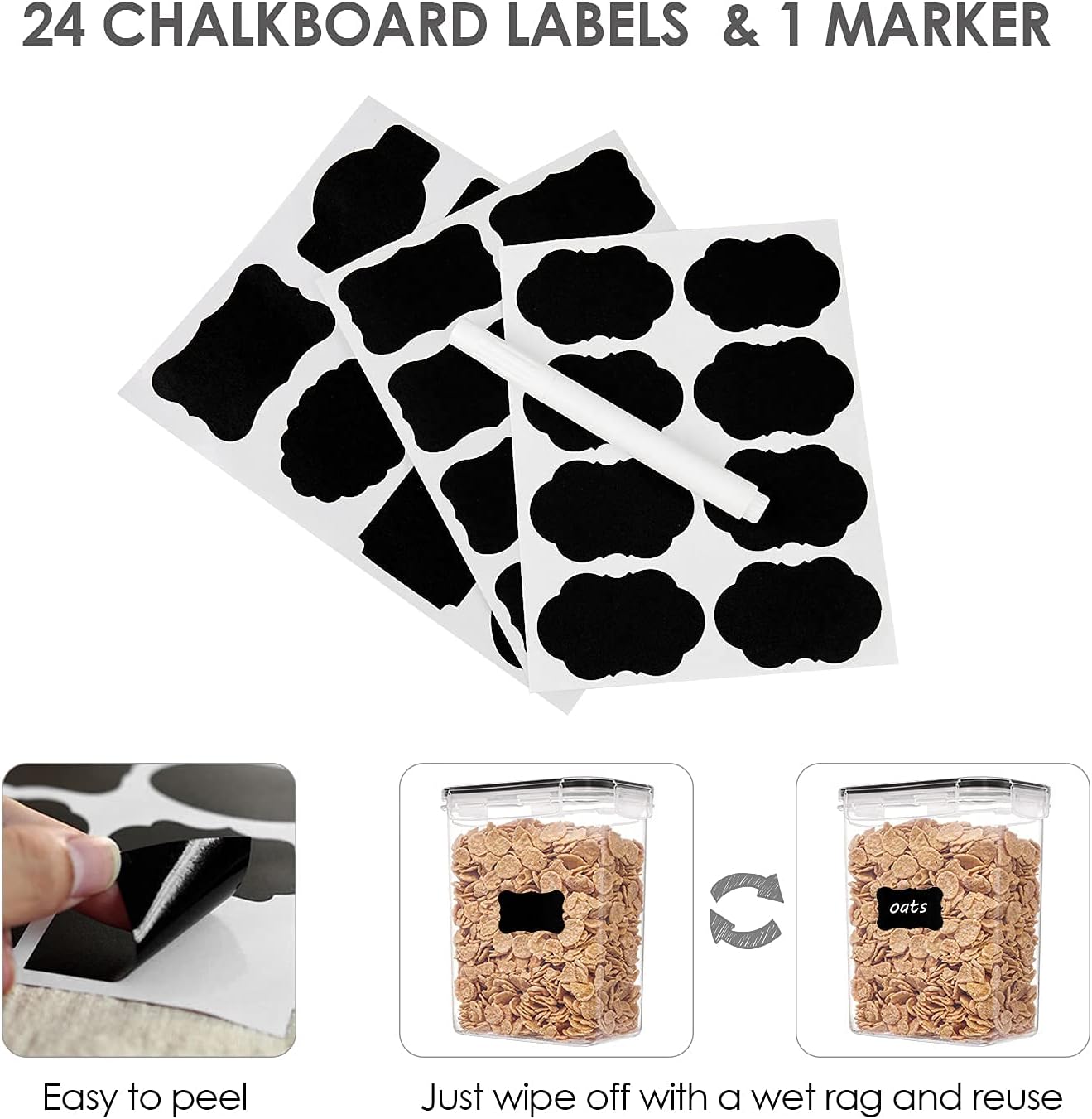 Ultimate 24-Piece Airtight Food Storage Container Set - Organize Your Kitchen with Durable, BPA-Free Canisters for Cereal, Flour, Rice, and More!