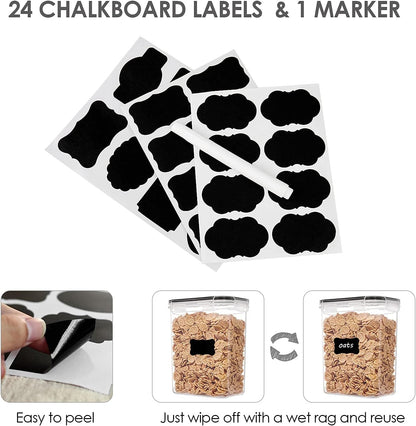 Ultimate 24-Piece Airtight Food Storage Container Set - Organize Your Kitchen with Durable, BPA-Free Canisters for Cereal, Flour, Rice, and More!