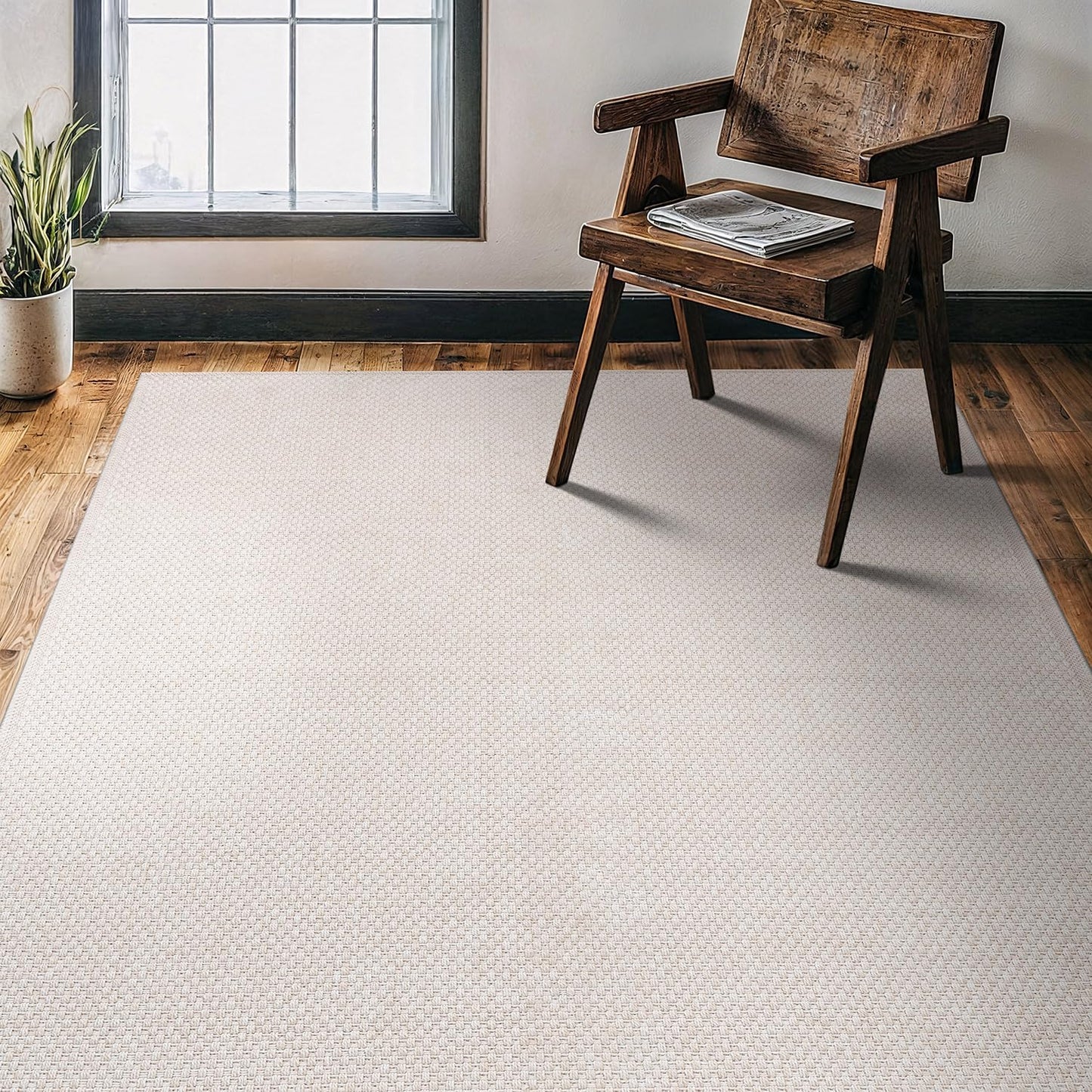 Transform Your Home with the Stylish and Washable 9x12 Jute Area Rug - Perfect for Living Rooms, Patios, and Kitchens in Dark Gray & Black