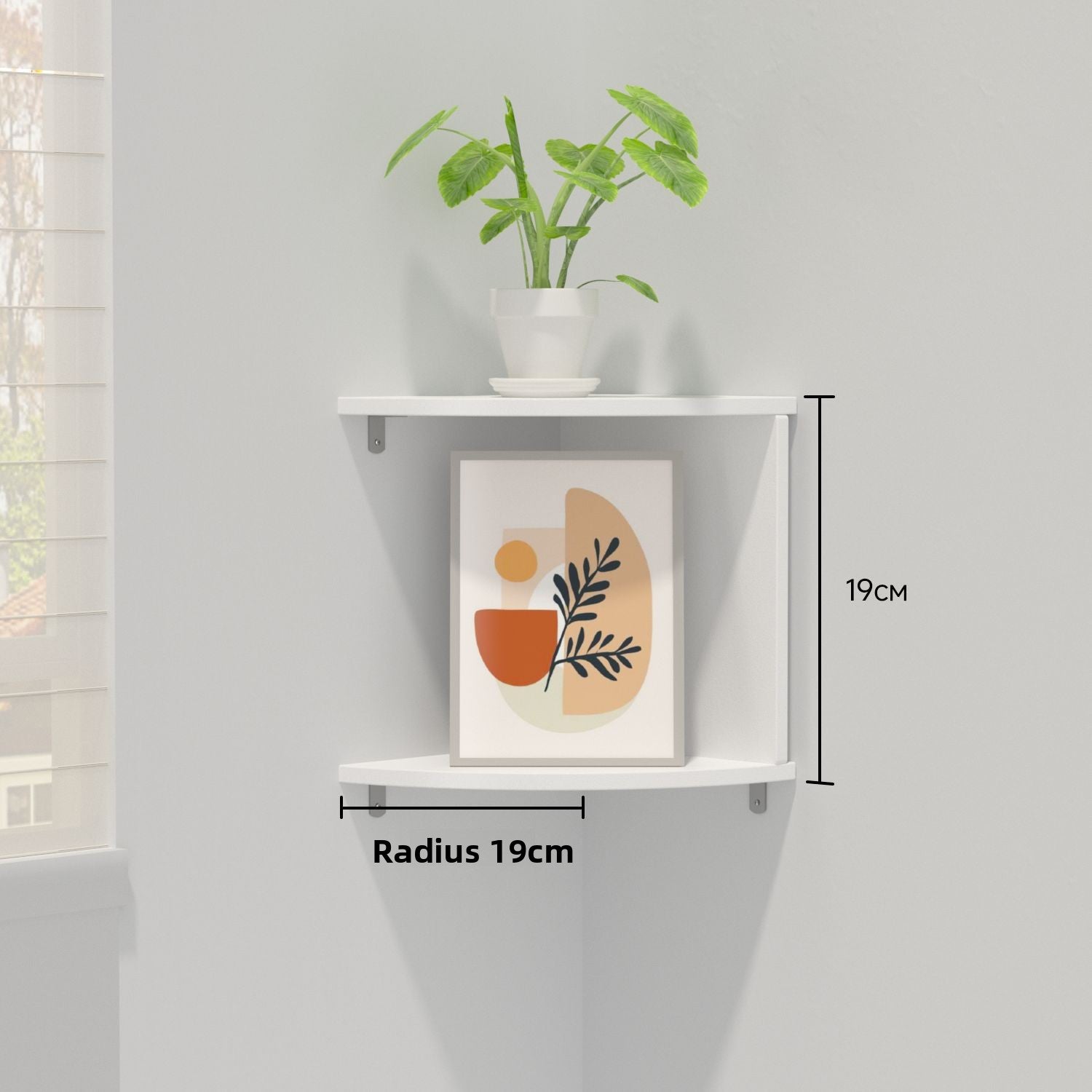 Multilayer Corner Wall Shelf