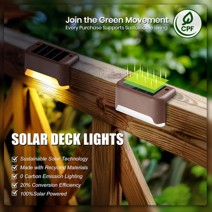 Illuminate Your Outdoors with Our 16-Pack Solar Deck Lights - Waterproof LED Step Lights for Safe and Stylish Pathways
