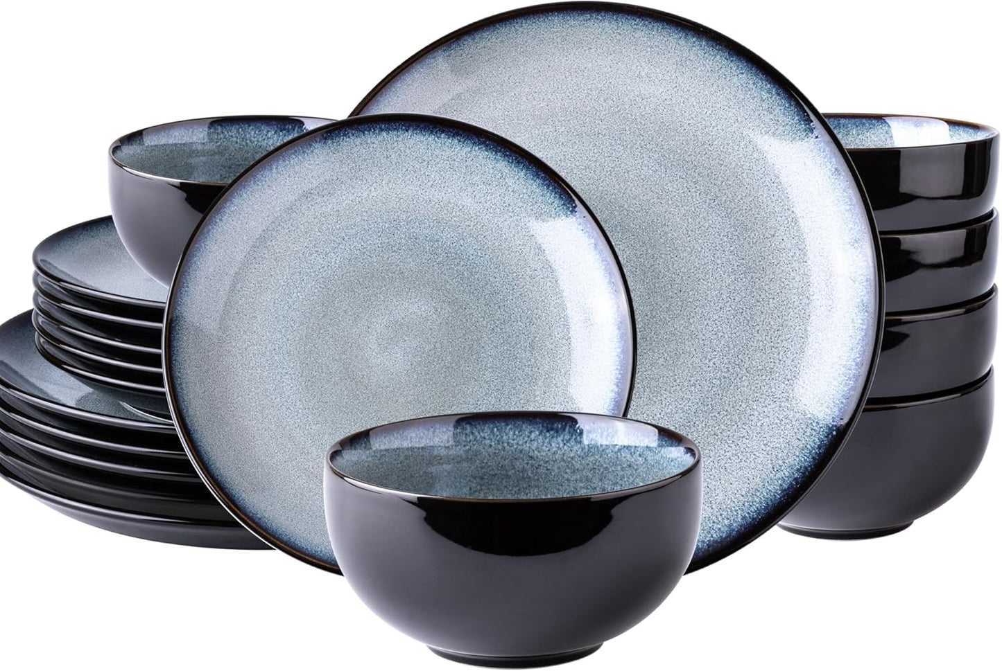 Elevate Your Dining Experience with Our Elegant Ceramic Dinnerware Set for 4 - Stylish, Durable, and Microwave Safe Stoneware Plates and Bowls