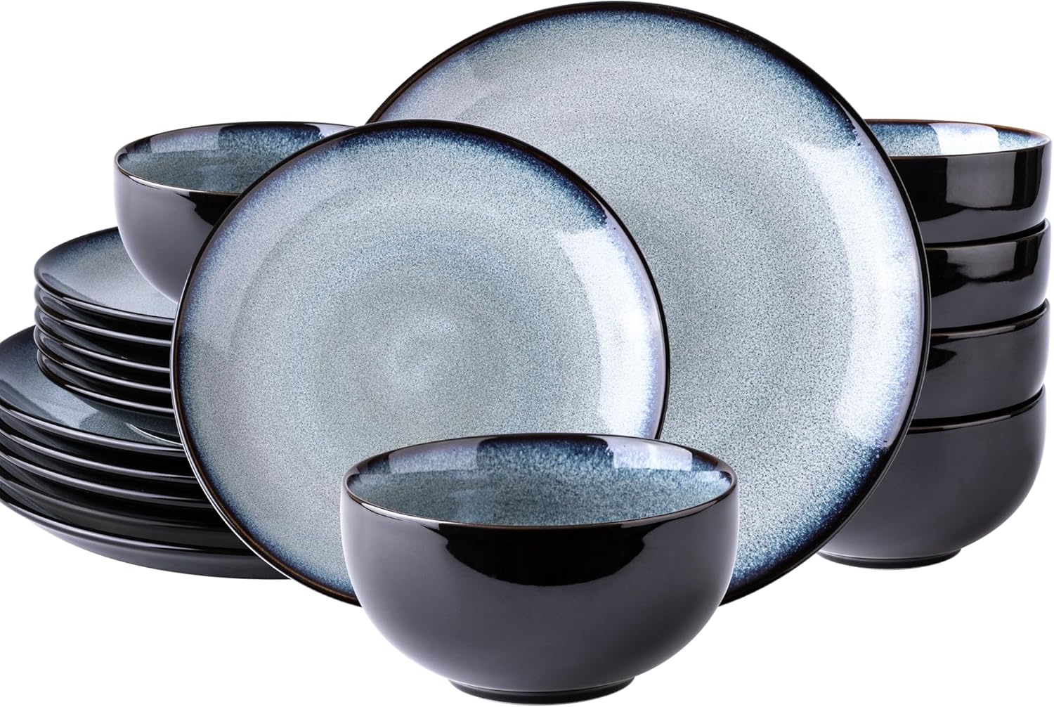 Elevate Your Dining Experience with Our Elegant Ceramic Dinnerware Set for 4 - Stylish, Durable, and Microwave Safe Stoneware Plates and Bowls