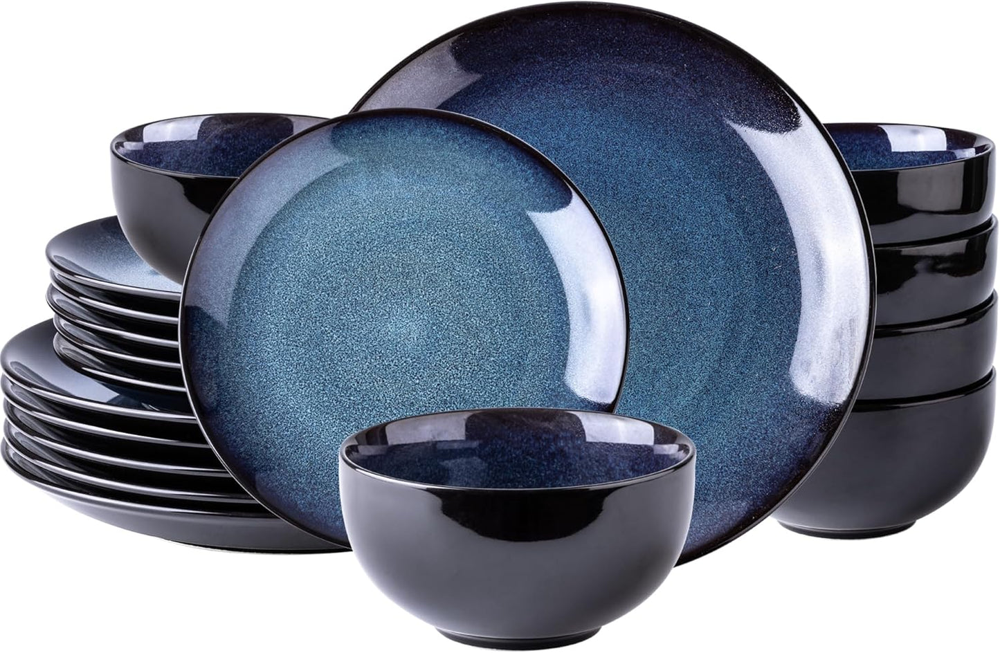 Elevate Your Dining Experience with Our Elegant Ceramic Dinnerware Set for 4 - Stylish, Durable, and Microwave Safe Stoneware Plates and Bowls
